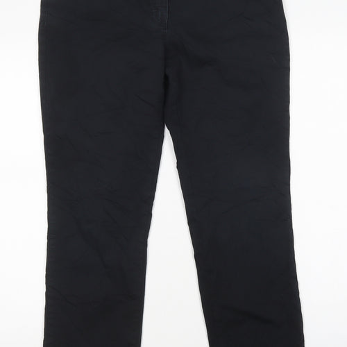 BRAX Womens Black  Cotton Straight Jeans Size 14 L29 in Regular Button