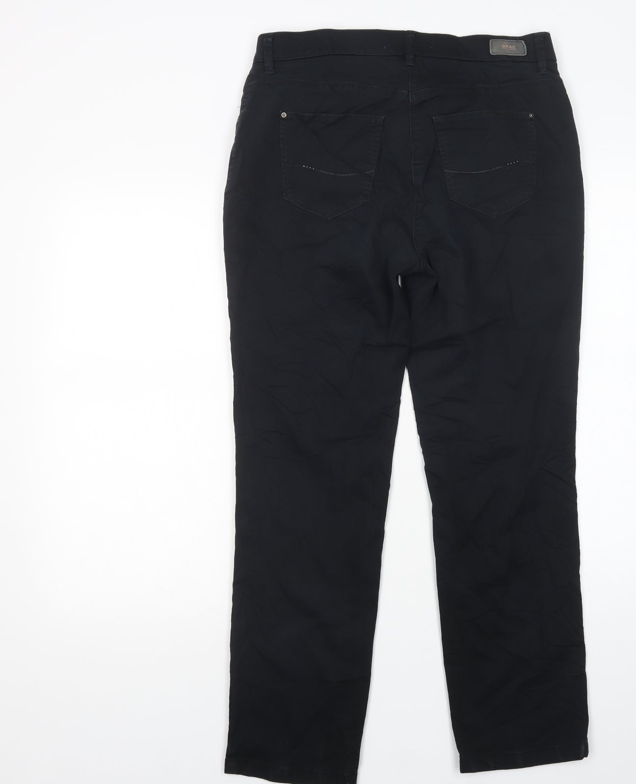 BRAX Womens Black  Cotton Straight Jeans Size 14 L29 in Regular Button