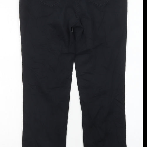 BRAX Womens Black  Cotton Straight Jeans Size 14 L29 in Regular Button