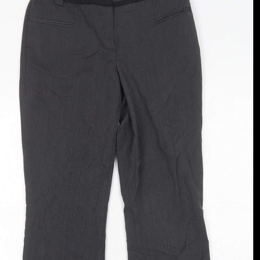 NEXT Womens Grey  Polyester Dress Pants Trousers Size 6 L28 in Regular Button