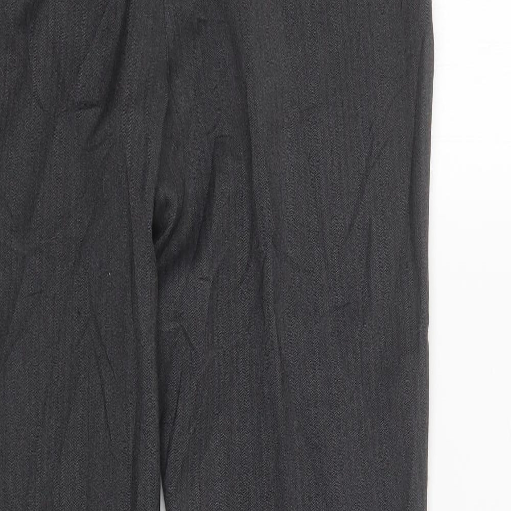 NEXT Womens Grey  Polyester Dress Pants Trousers Size 6 L28 in Regular Button