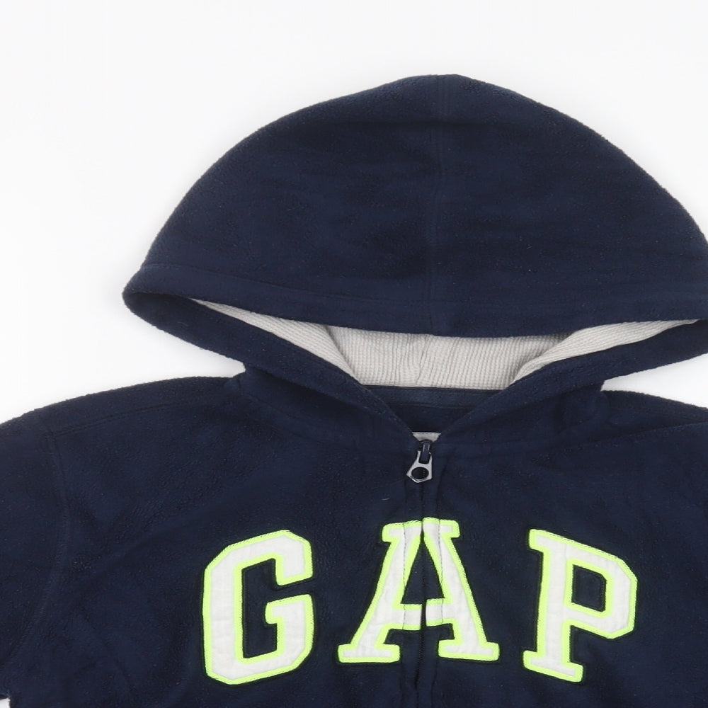 Gap Boys Blue  Polyester Full Zip Hoodie Size 6-7 Years  Zip