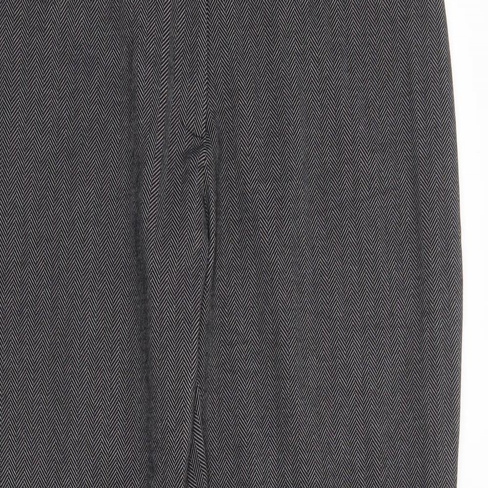 Leggingonline.co.uk Womens Grey Herringbone Polyester Jegging Leggings Size 14 L31 in