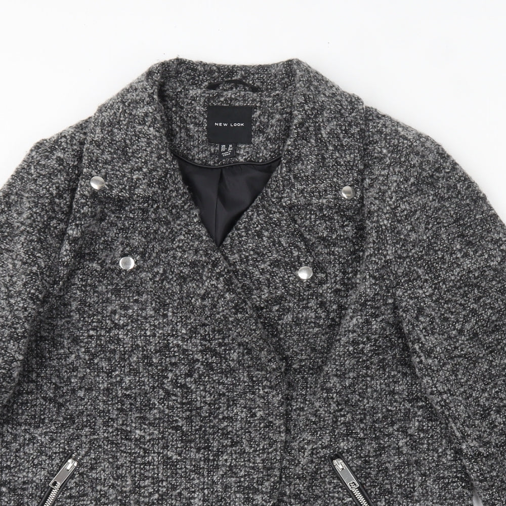 New Look Womens Grey   Jacket  Size 10  Zip