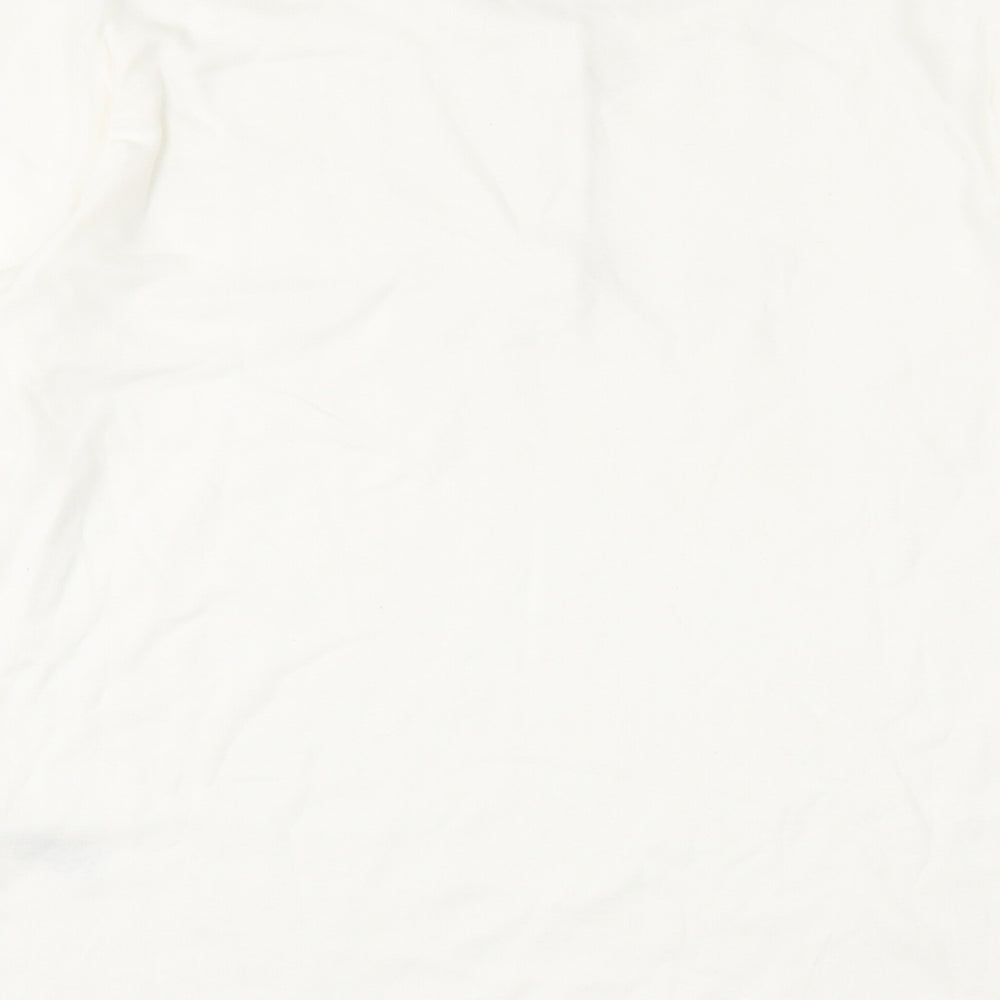 Nutmeg Womens Ivory  100% Cotton Top Pyjama Top Size 12  Button - 12-14