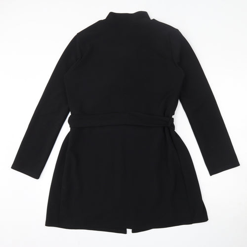 Boohoo Womens Black  Polyester Cardigan Sweatshirt Size 12  Tie