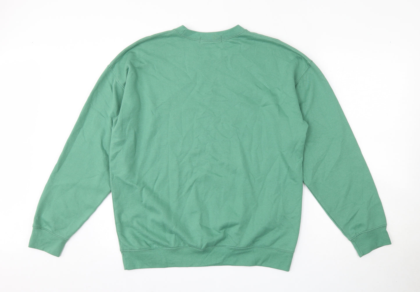 I SAW IT FIRST Womens Green  Cotton Pullover Sweatshirt Size M