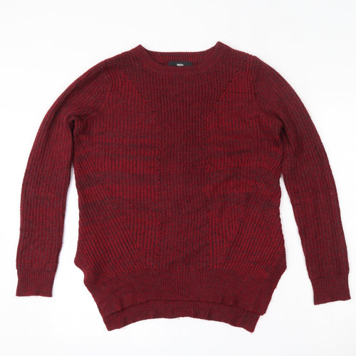Mossimo Womens Red Round Neck  Acrylic Pullover Jumper Size S