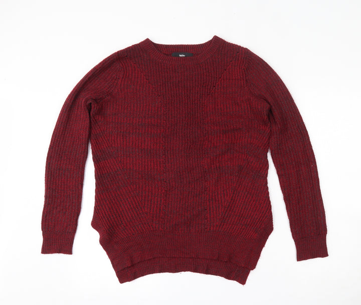 Mossimo Womens Red Round Neck  Acrylic Pullover Jumper Size S
