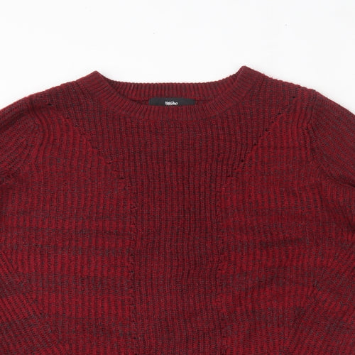 Mossimo Womens Red Round Neck  Acrylic Pullover Jumper Size S
