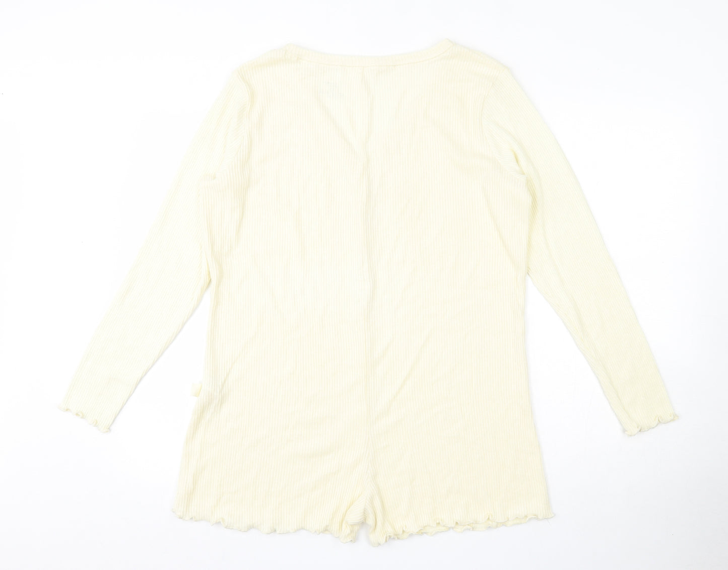 Primark Womens Yellow  Viscose Top One Piece Size XL  Button