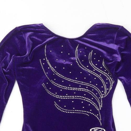 The Zone Girls Purple  Nylon Leotard One-Piece Size 12-13 Years   - Gymnastics, 12-14 Years