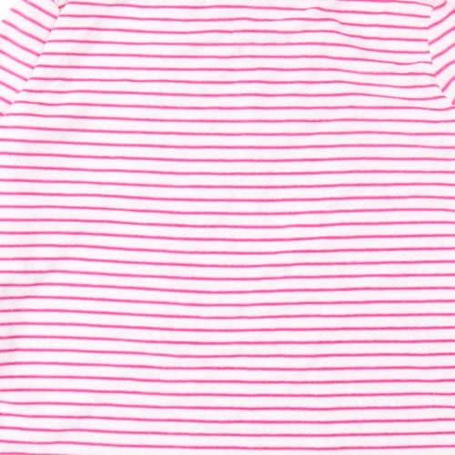 Primark Womens White Striped Polyester Top Pyjama Top Size M