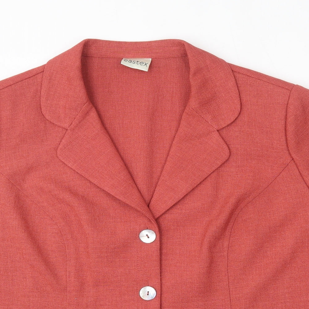 Eastex Womens Red   Jacket Blazer Size 20  Button - Short sleeve