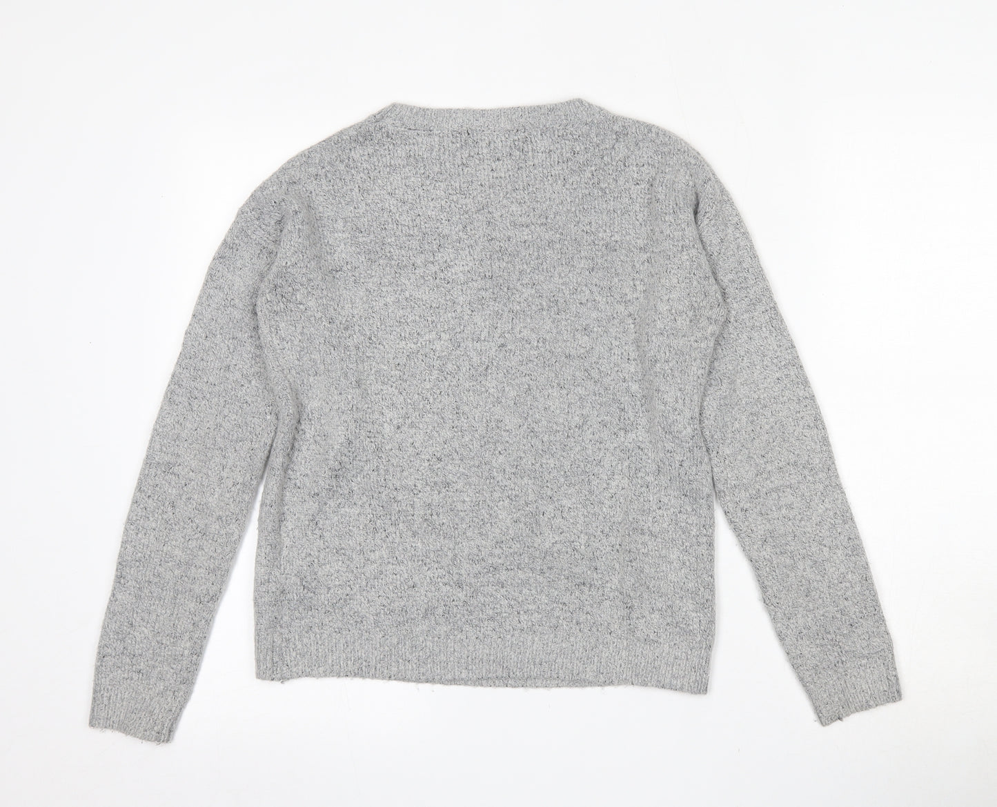 Atmosphere Womens Grey Round Neck  Acrylic Pullover Jumper Size 6   - Snowman