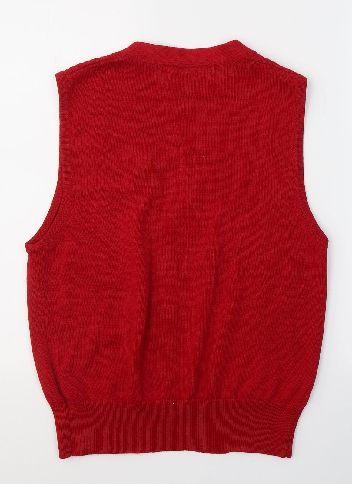 Viyella Womens Red V-Neck  Cotton Cardigan Jumper Size M