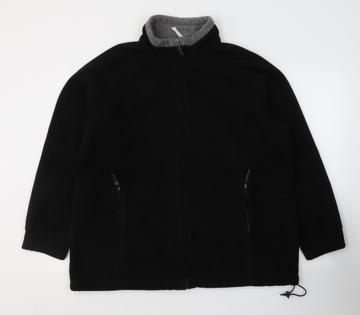 Marks and Spencer Womens Black  Polyester Full Zip Sweatshirt Size 18  Zip