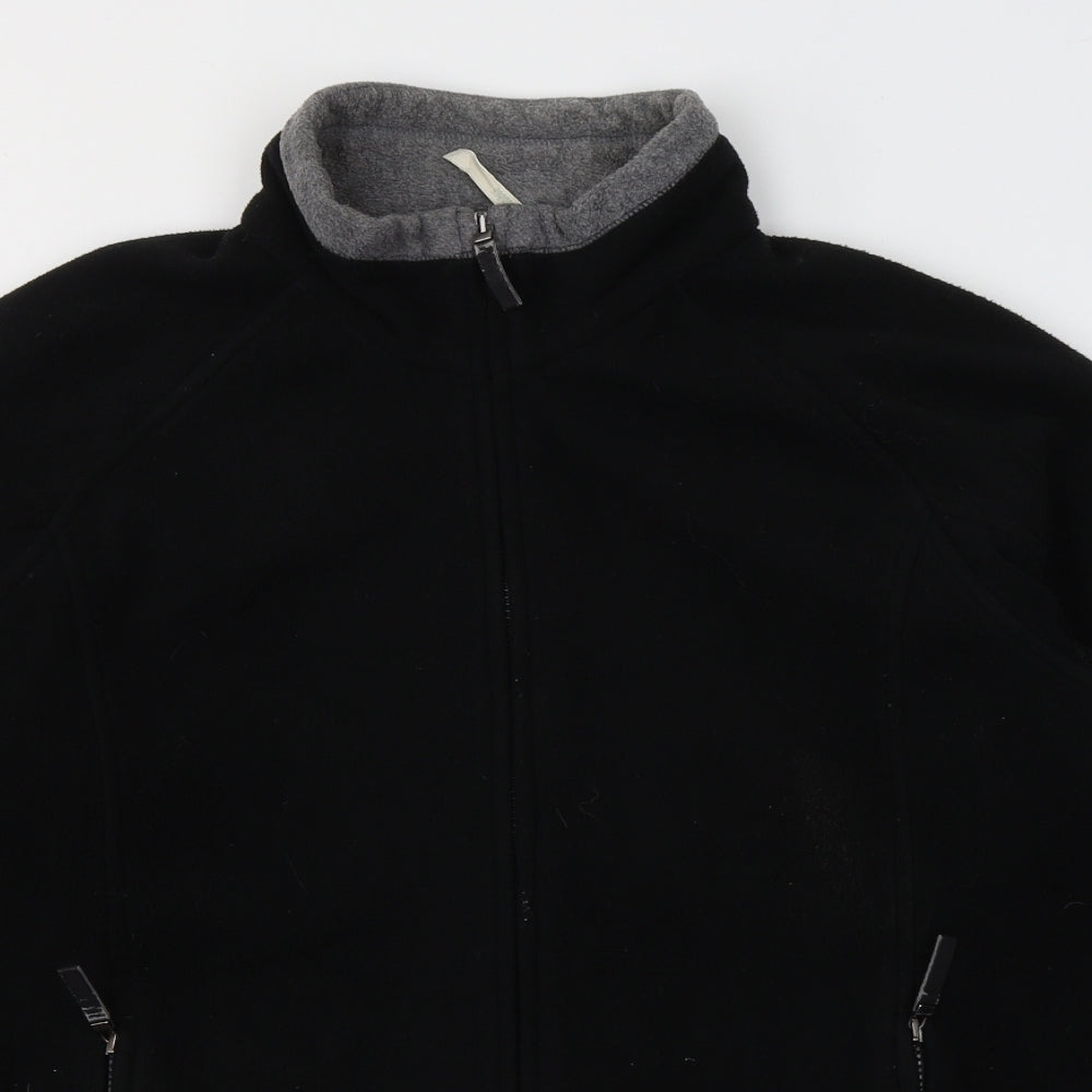 Marks and Spencer Womens Black  Polyester Full Zip Sweatshirt Size 18  Zip
