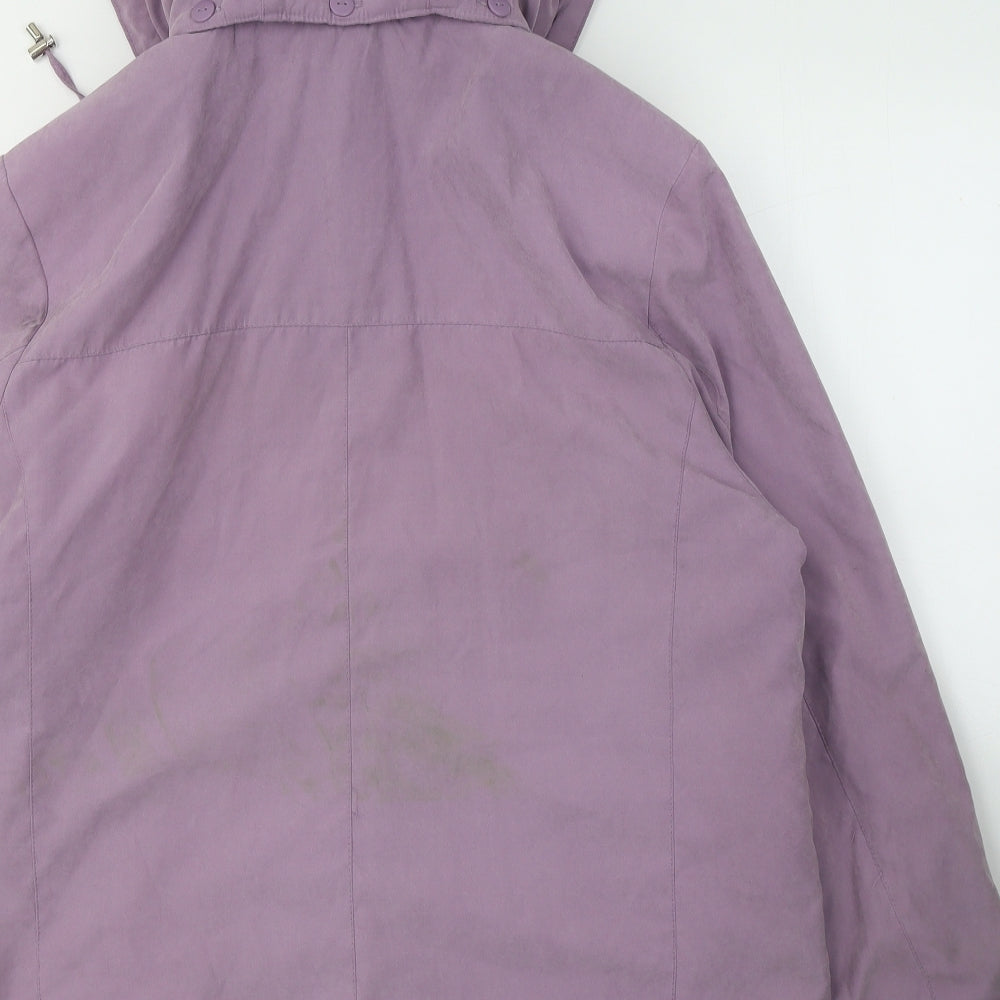 EWM Womens Purple   Overcoat Coat Size 16  Zip