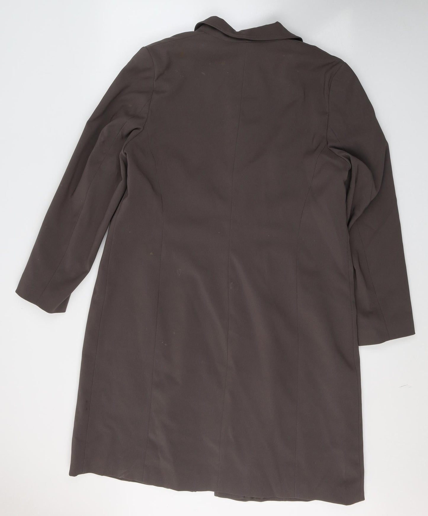 Etam Womens Brown   Overcoat Jacket Size 18  Buckle