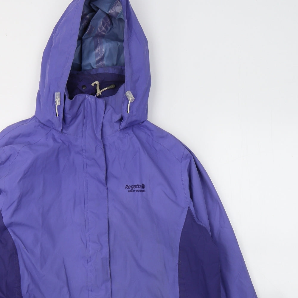 Regatta Womens Purple   Rain Coat Coat Size 16  Zip