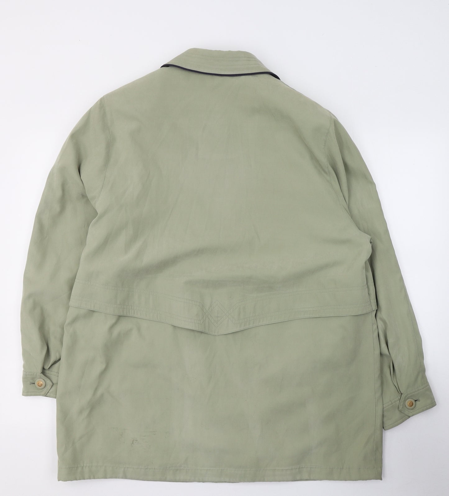 Holmewood Womens Green   Trench Coat Coat Size 14  Button