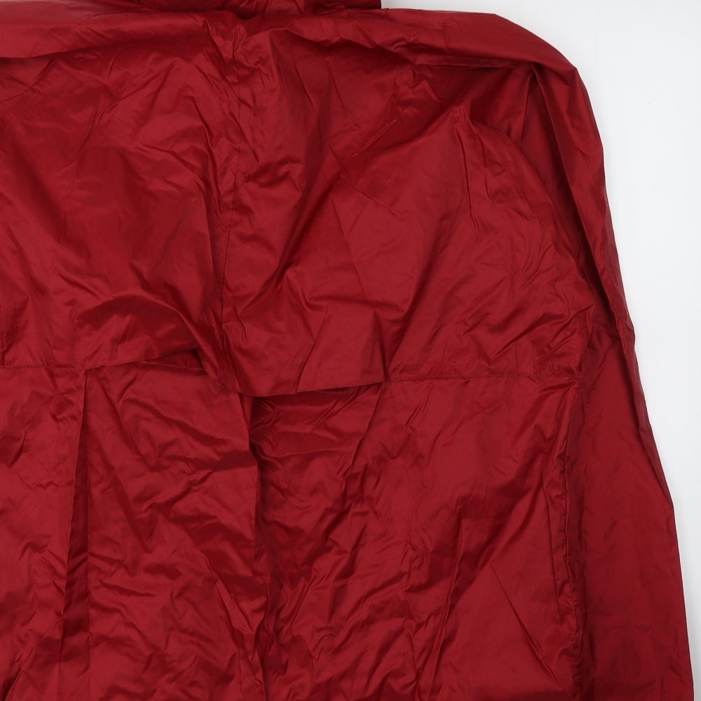 Bag The Kag Mens Red   Rain Coat Jacket Size L  Zip