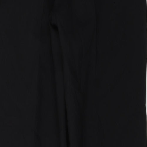 Mango Womens Blue  Polyester Cropped Trousers Size 10 L26 in Regular Button