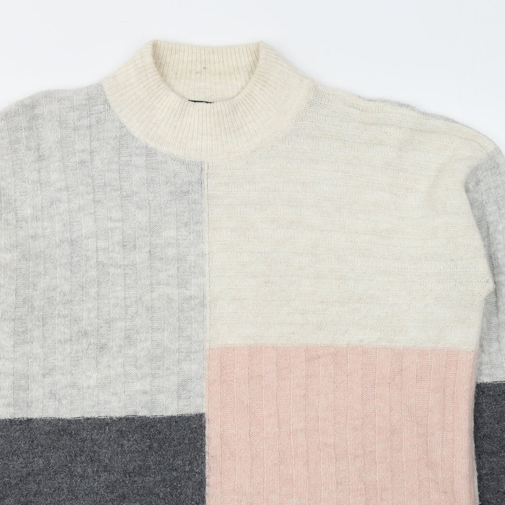 George Womens Multicoloured Round Neck  Acrylic Pullover Jumper Size 12   - Colourblock