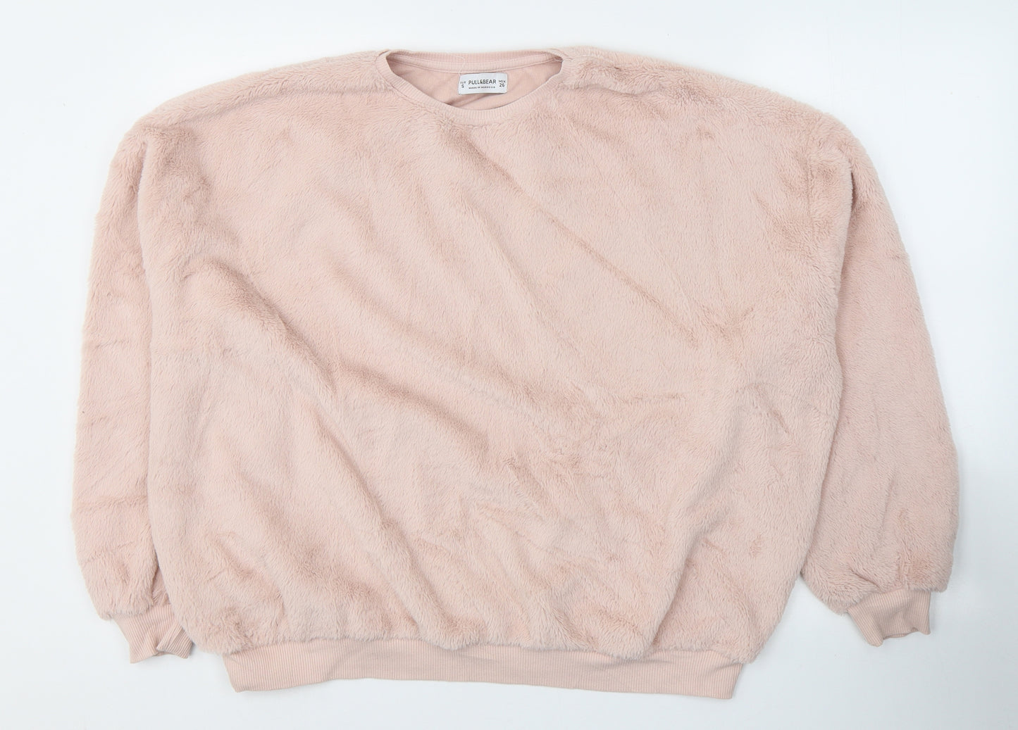 Pull&Bear Womens Pink  Cotton Pullover Sweatshirt Size S  Pullover
