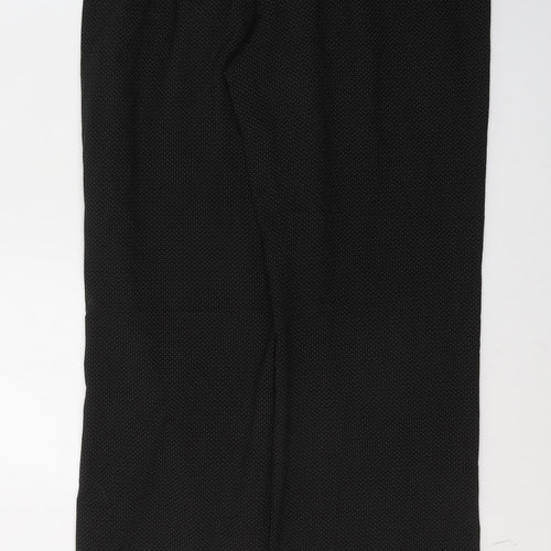 F&F Womens Black Polka Dot Polyester Trousers  Size 10 L31 in Regular Zip