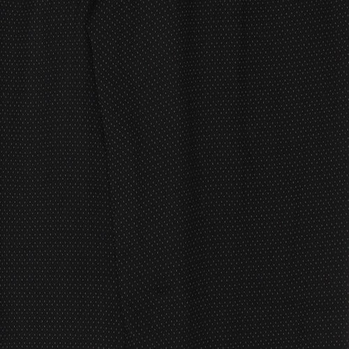 F&F Womens Black Polka Dot Polyester Trousers  Size 10 L31 in Regular Zip