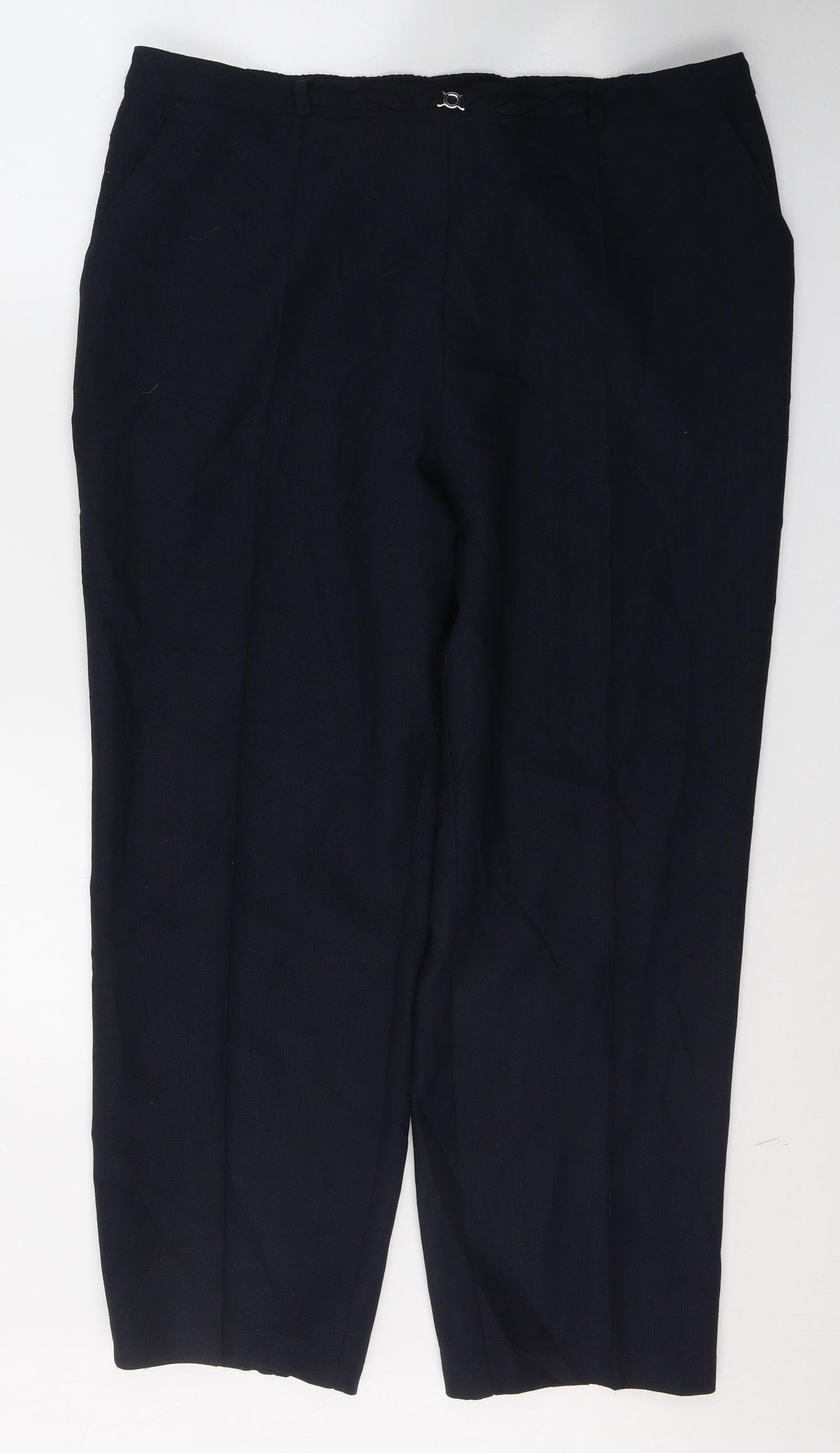 Marks and Spencer Womens Blue  Polyester Trousers  Size 18 L28 in Regular