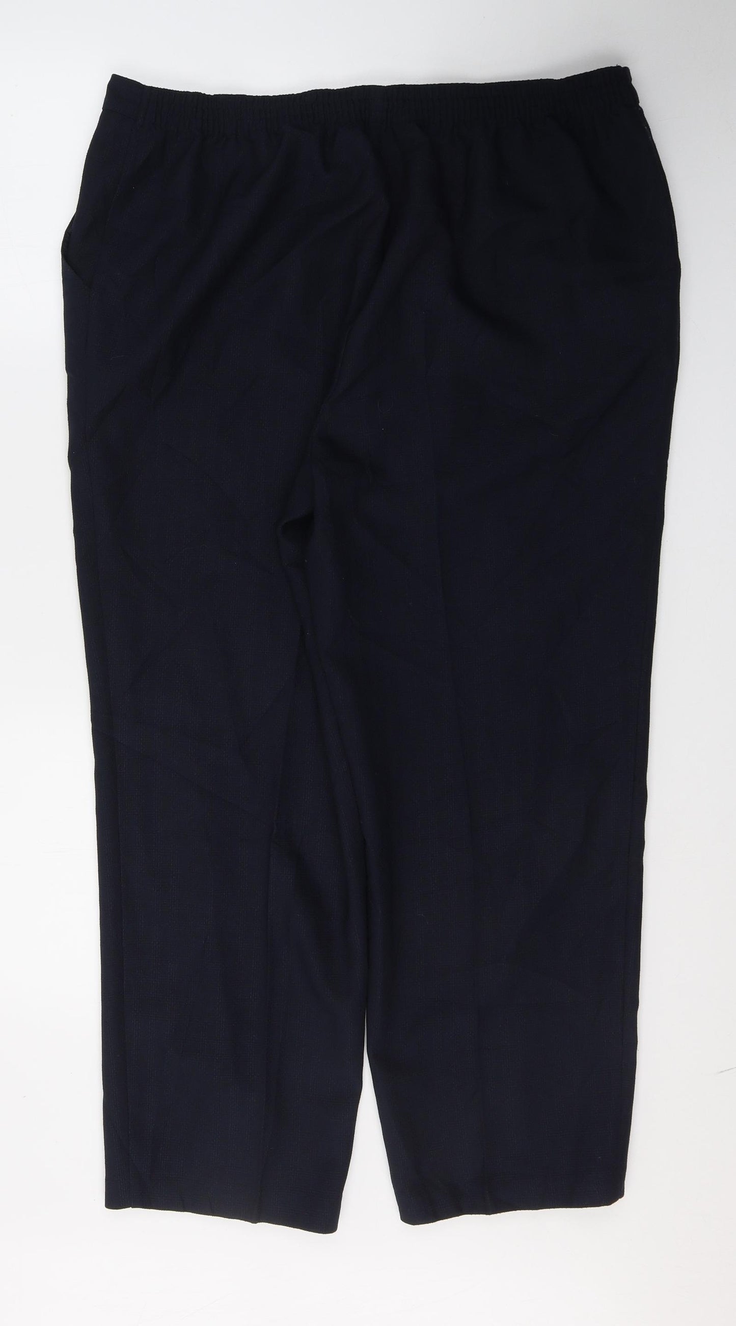 Marks and Spencer Womens Blue  Polyester Trousers  Size 18 L28 in Regular