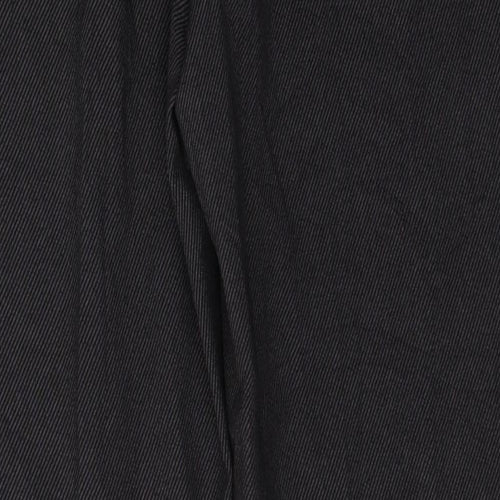 Marks and Spencer Womens Grey  Polyester Trousers  Size 12 L28 in Regular Button