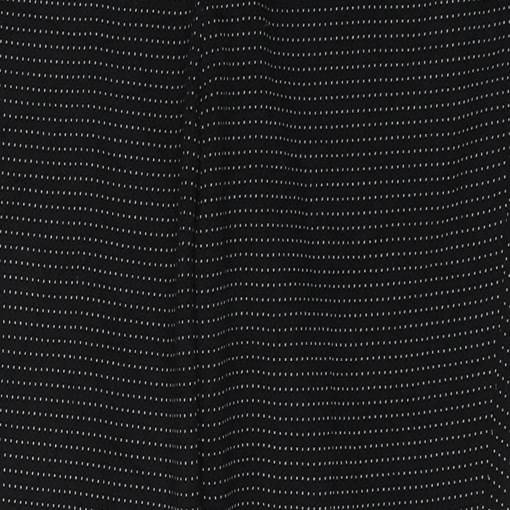 TU Womens Black Polka Dot Polyester Trousers  Size 10 L27 in Regular Button