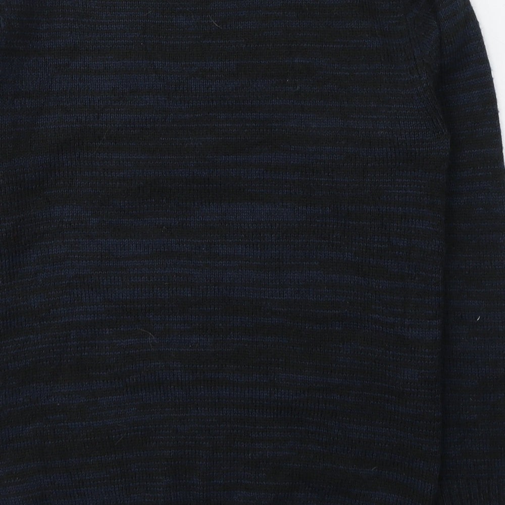 George Boys Blue Round Neck  Acrylic Pullover Jumper Size 8-9 Years  Pullover - Christmas jumper