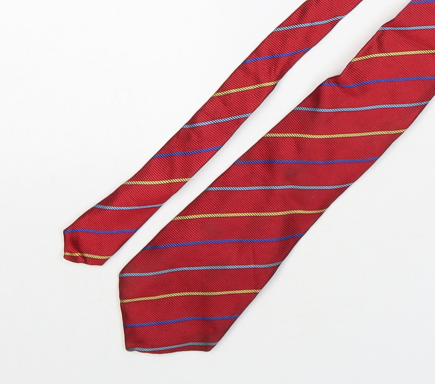 Austin Reed Mens Multicoloured Striped Silk Pointed Tie One Size