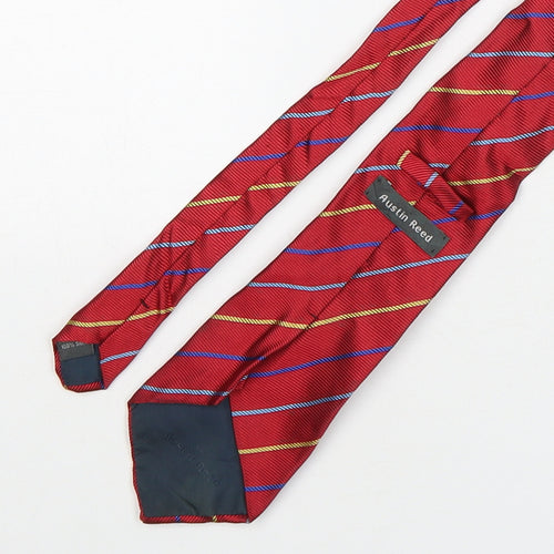 Austin Reed Mens Multicoloured Striped Silk Pointed Tie One Size