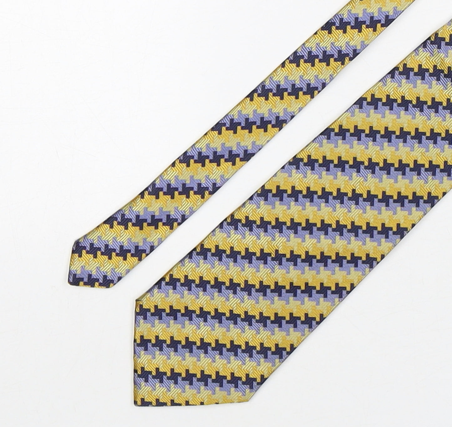 NEXT Mens Multicoloured Geometric Silk Pointed Tie One Size