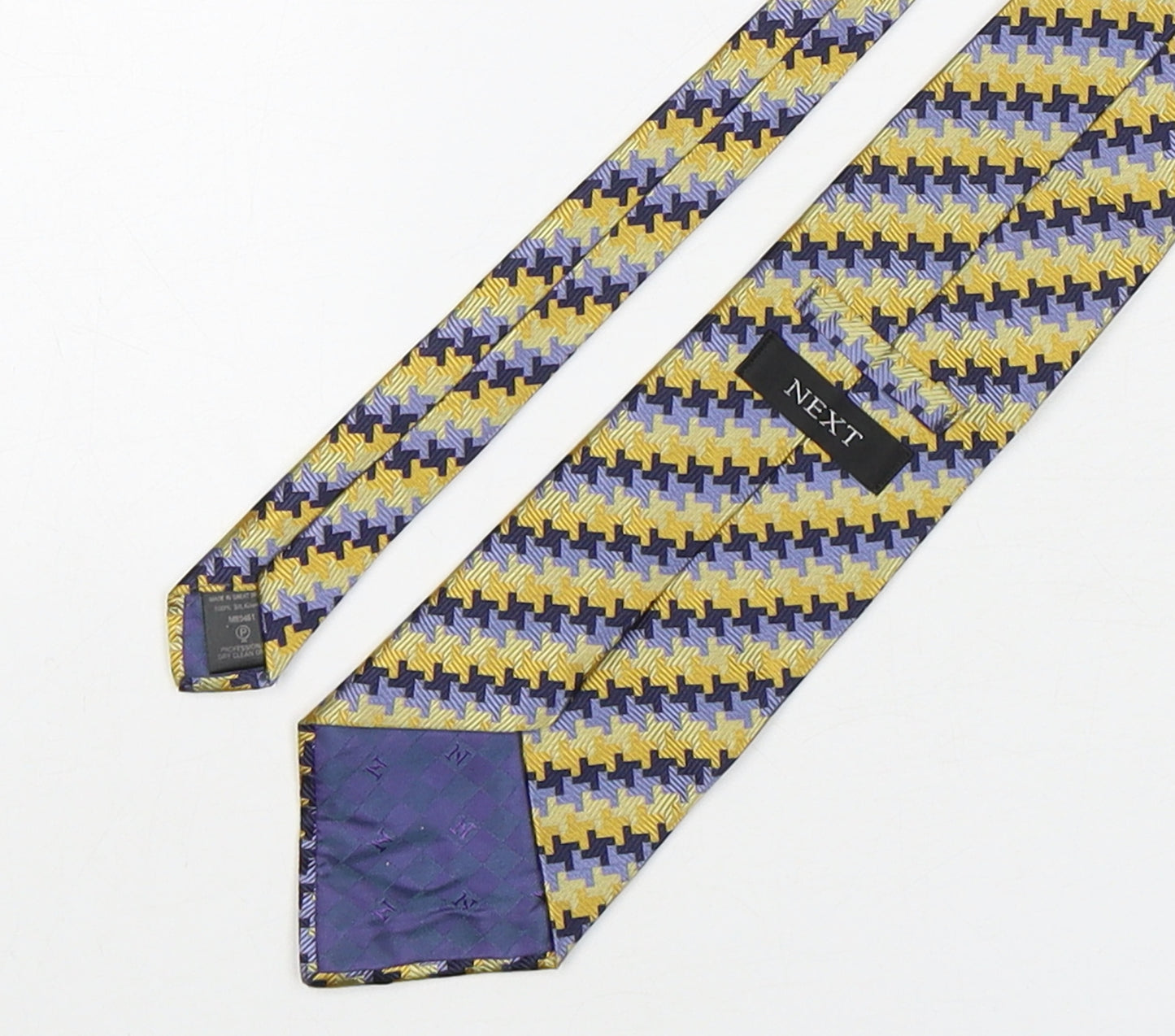 NEXT Mens Multicoloured Geometric Silk Pointed Tie One Size