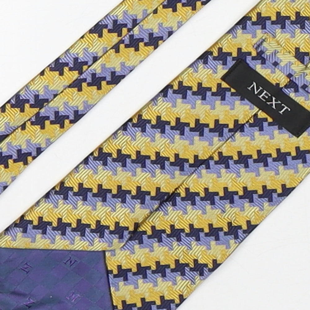NEXT Mens Multicoloured Geometric Silk Pointed Tie One Size