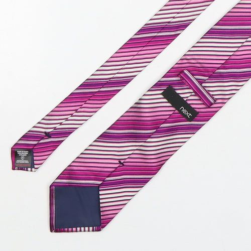 NEXT Mens Multicoloured Striped Silk Pointed Tie One Size