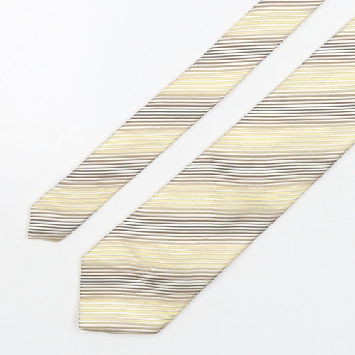 Soprano Mens Multicoloured Striped Silk Pointed Tie One Size