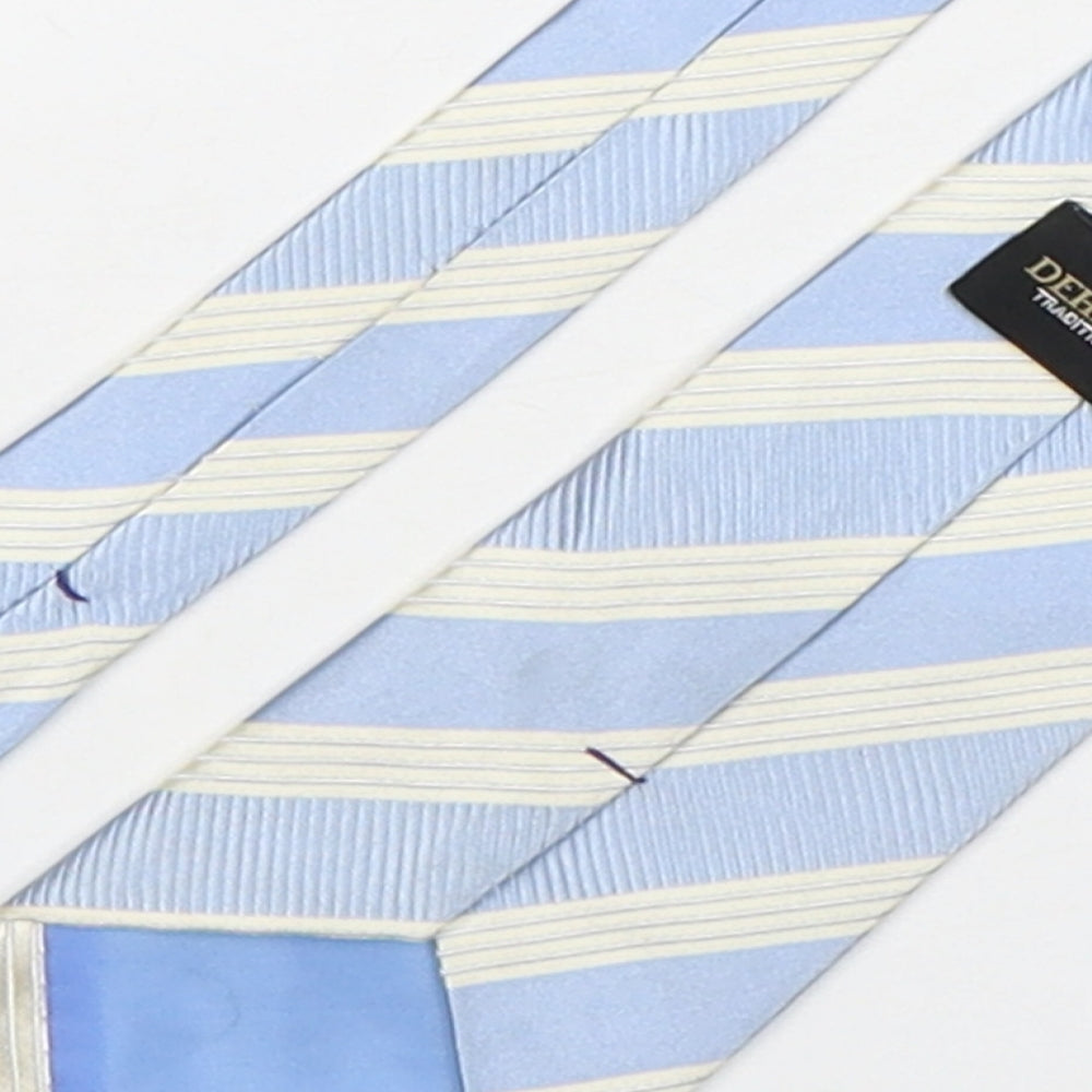 dehavilland Mens Multicoloured Striped Silk Pointed Tie One Size