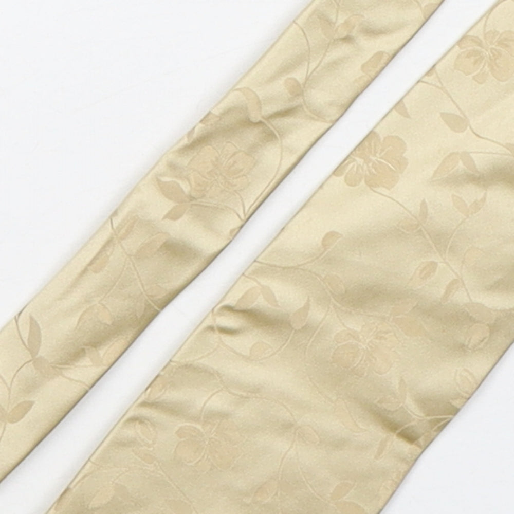 Berwin & Berwin Mens Gold Floral Silk Pointed Tie One Size
