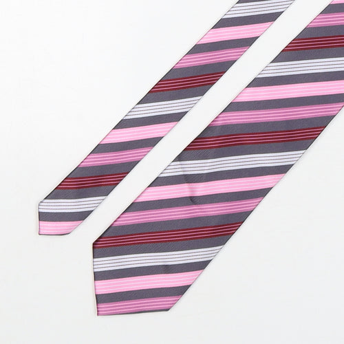 Rael Brook Mens Multicoloured Striped Polyester Pointed Tie One Size