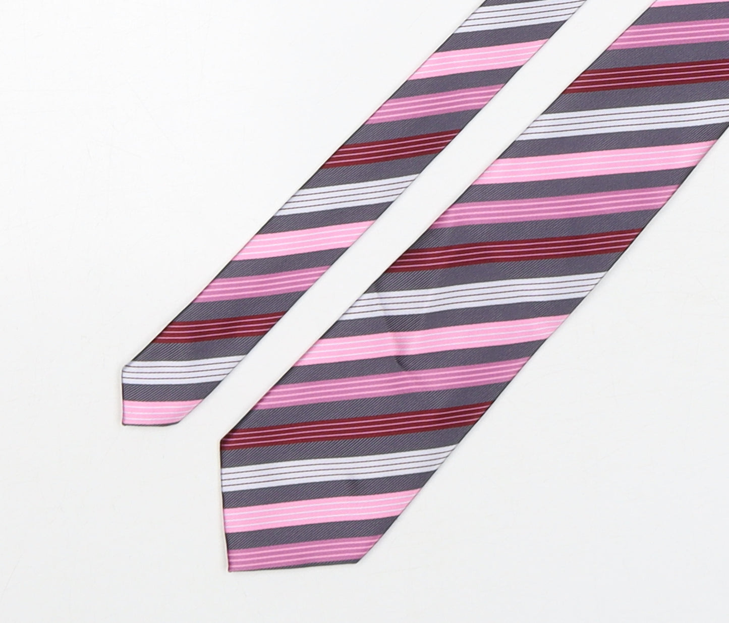Rael Brook Mens Multicoloured Striped Polyester Pointed Tie One Size