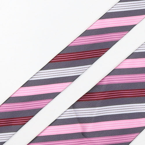 Rael Brook Mens Multicoloured Striped Polyester Pointed Tie One Size