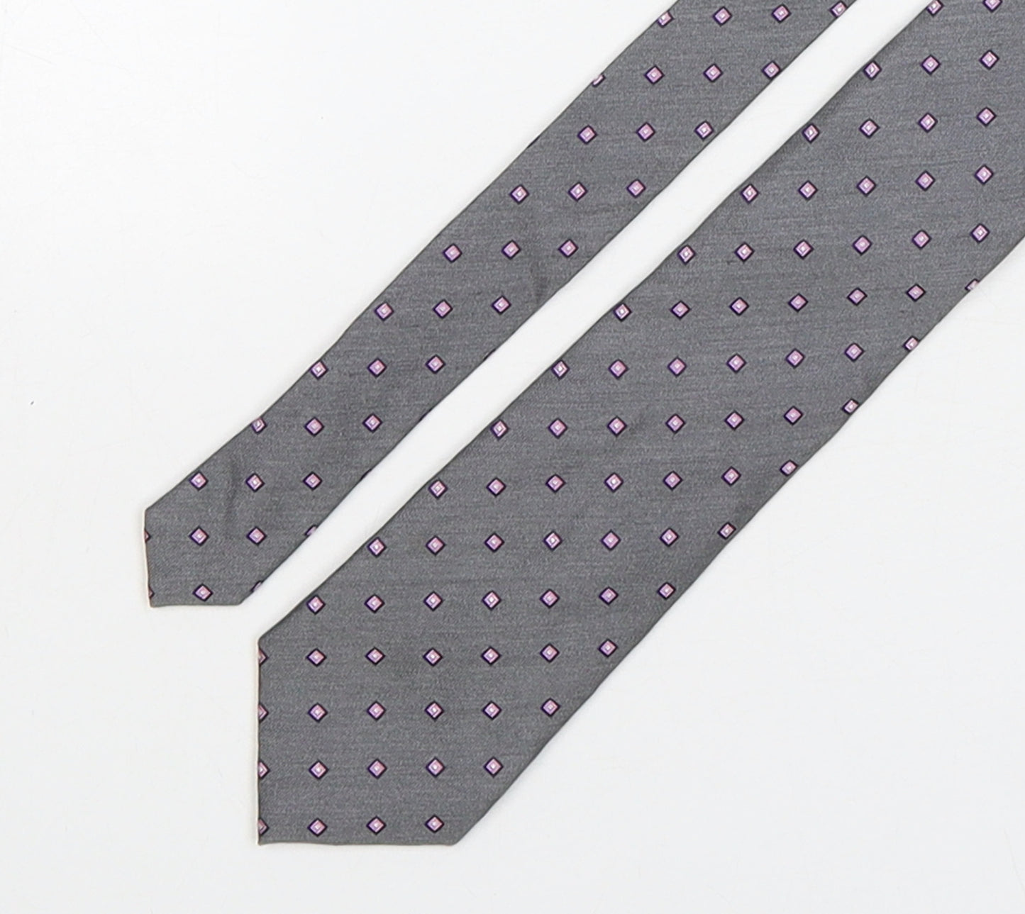 Marks and Spencer Mens Multicoloured Geometric Silk Pointed Tie One Size